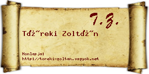 Töreki Zoltán névjegykártya