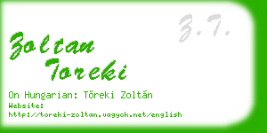zoltan toreki business card